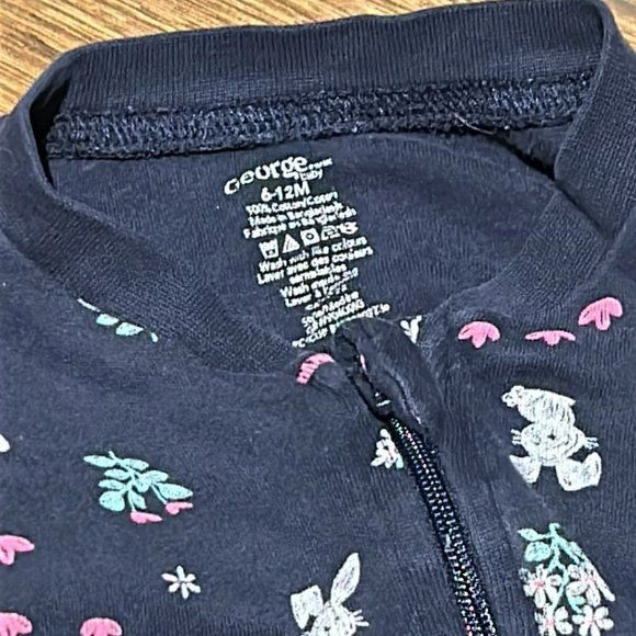 Blue Bunny and Flowers Pyjama - Picture 3 of 3